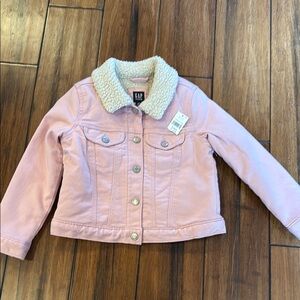 GAP Pink Jean Jacket with Sherpa lining
